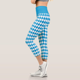 Bayerisches Flaggenmuster Oktoberfest Capri Leggings
