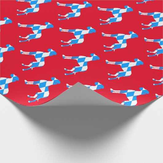 Bayerisches Great Dane Muster Geschenkpapier (Ecke)