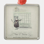 Bayerisches Mädchen-Lied durch Maxime Gouci, Silbernes Ornament (Vorne)