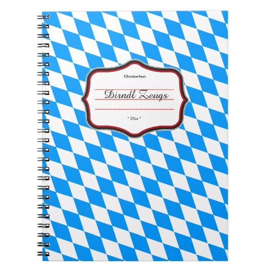 Bayerisches reines Muster blau Notizblock (Vorderseite)