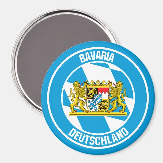 Bayerisches RundEmblem Magnet (Vorderseite/Rückseite)