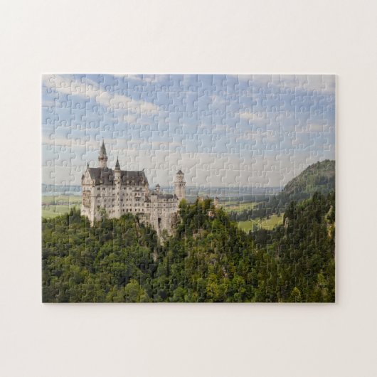 Bayerisches Schloss auf einem Hügel Puzzle (Horizontal)