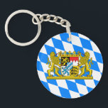 Bayerisches Wappen Schlüsselanhänger<br><div class="desc">Symbol von Bayern auf bayerischer Flagge</div>