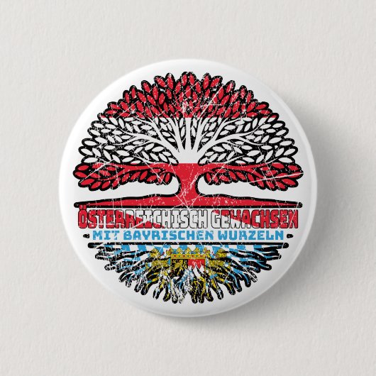 Bayern Bayrisch Österreichisch Baum Button (Vorderseite)