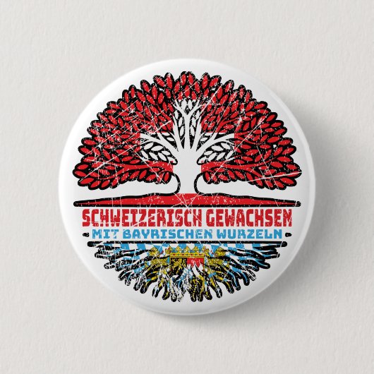 Bayern Bayrisch Schweizer Baum Wurzel Button (Vorderseite)