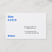 Bayern Beruflich: deutsche Größe Visitenkarte (Rückseite)