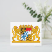 Bayern Coat of Arms Postcard Postkarte (Stehend Vorderseite)