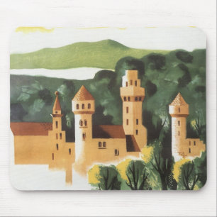 Bayern, Deutschland, Deutsches Schloss Vintage Rei Mousepad