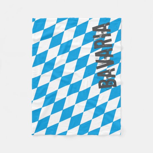 Bayern Deutschland Diamantflaggendesign Fleecedecke (Vorderseite)