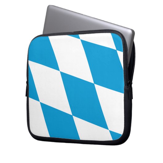 Bayern, Deutschland-Flagge - Laptop-Sieb Laptopschutzhülle (Vorderseite Links)