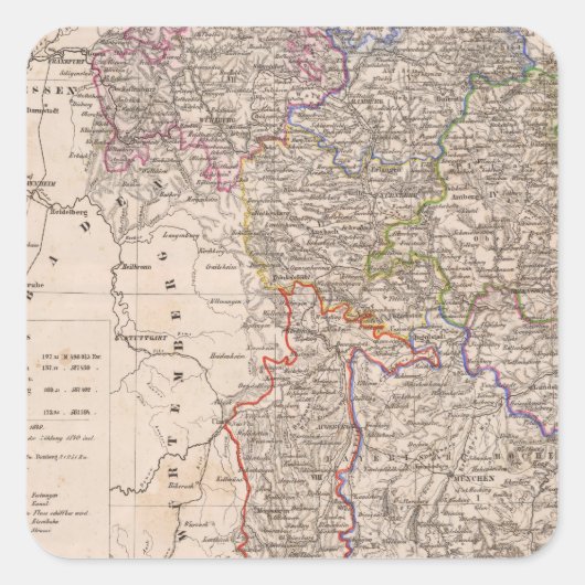 Bayern, Deutschland Quadratischer Aufkleber (Vorderseite)