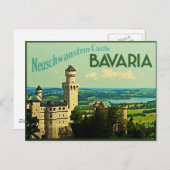 Bayern Deutschland Schloss Neuschwanstein Postkarte (Vorne/Hinten)