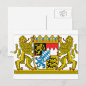 Bayern (Deutschland) Wappen Postkarte (Vorne/Hinten)