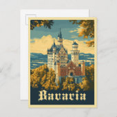 Bayern entdecken: Schloss Neuschwanstein Postkarte (Vorne/Hinten)