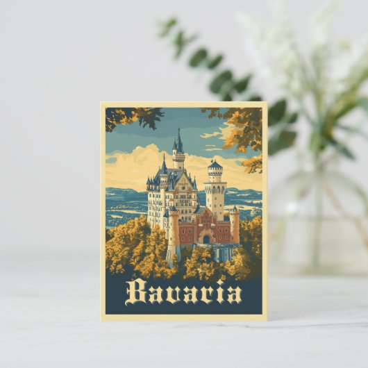 Bayern entdecken: Schloss Neuschwanstein Postkarte (Stehend Vorderseite)