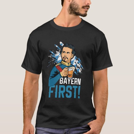 Bayern First Free State Of Bavaria With King Ludw T-Shirt (Vorderseite)