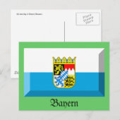 Bayern Flag Gem Postkarte (Vorne/Hinten)