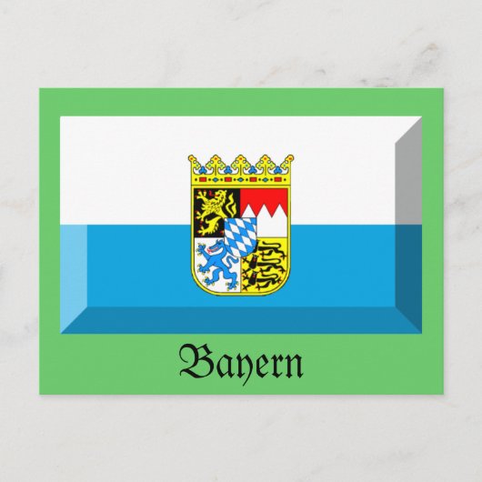 Bayern Flag Gem Postkarte (Vorderseite)
