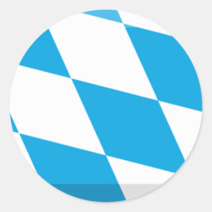 Bayern-Flaggen-Edelstein Runder Aufkleber