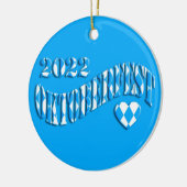 Bayern German Beer Festival Logo Oktoberfest 2022 Keramik Ornament (Links)