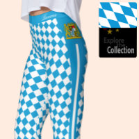 Bayern Leggings, Premium Mode, Bayerische Flagge