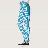 Bayern Leggings, Premium Mode, Bayerische Flagge Leggings (Links)