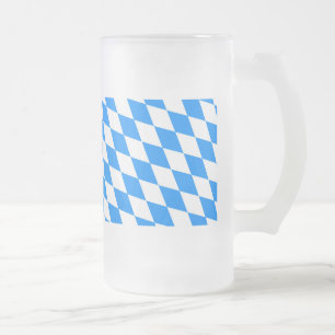 Bayern Rauten Fahne Mattglas Bierglas