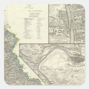 Bayern, Regensburg Quadratischer Aufkleber