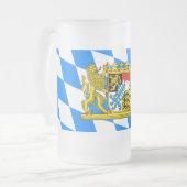 Bayern-Wappen Mattglas Bierglas (Vorderseite Links)