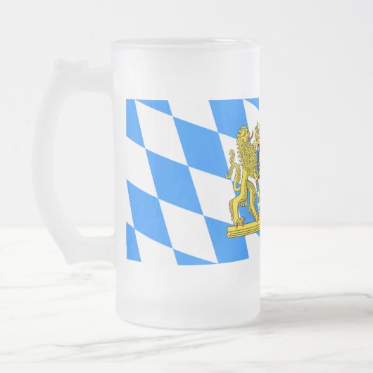 Bayern-Wappen Mattglas Bierglas (Links)