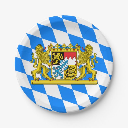 Bayern-Wappen Pappteller (Vorderseite)