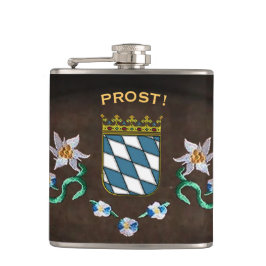 Bayern-Wappen "Prost! " Flachmann
