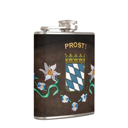 Bayern-Wappen "Prost! " Flachmann (Rechts)