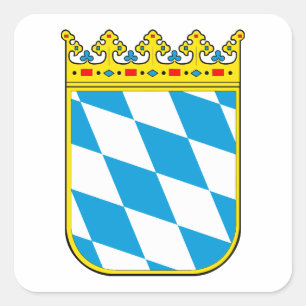 Bayern Wappen Quadratischer Aufkleber