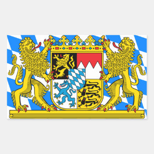 Bayern-Wappen Rechteckiger Aufkleber
