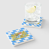 Bayern-Wappen Steinuntersetzer (Seitenansicht)