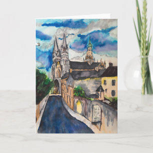 Bayeux Cathedral France Blank Greeting Card Karte
