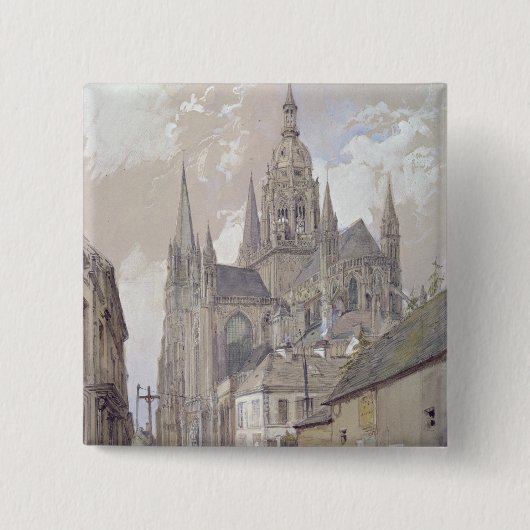 Bayeux-Kathedrale, Ansicht vom Südosten Button (Vorderseite)