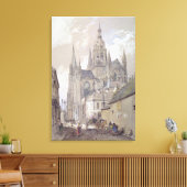 Bayeux Kathedrale, Aussicht aus Südosten Leinwanddruck (Insitu (Wohnzimmer))