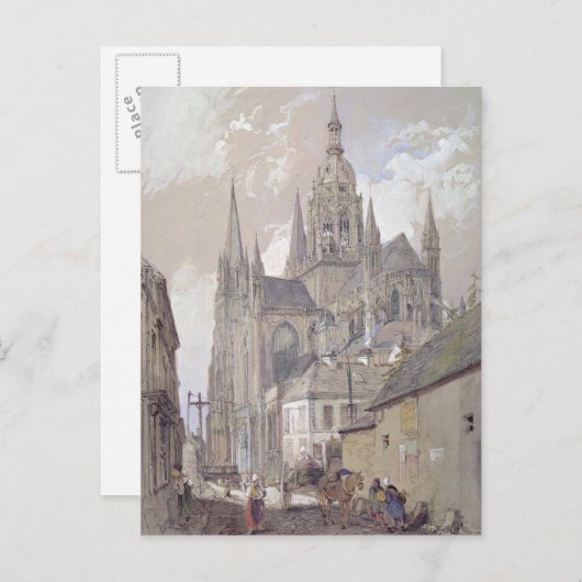 Bayeux Kathedrale, Aussicht aus Südosten Postkarte (Vorne/Hinten)