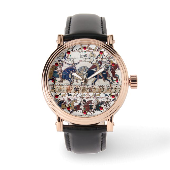 BAYEUX STEUER 1066 NORMAN KNIGHTS AND ARCHERS ARMBANDUHR (Vorderseite)