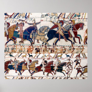 BAYEUX STEUER 1066 NORMAN KNIGHTS AND ARCHERS POSTER