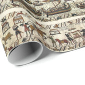 BAYEUX STEUER 1066 Schlacht von Hastings Geschenkpapier (Rolleneckpunkt)