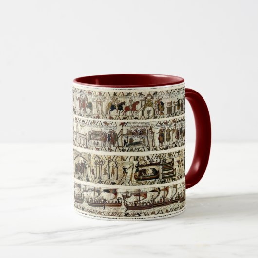 BAYEUX STEUER 1066 Schlacht von Hastings Tasse (VorderseiteRechts)