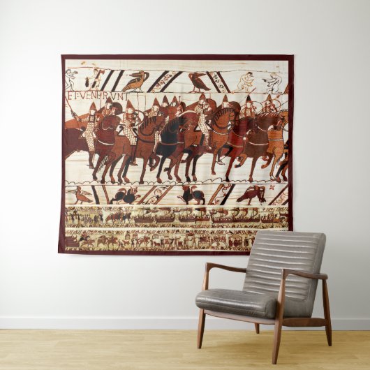 BAYEUX STEUER NORMAN ARMY, KNIGHTS HORSEBACK WANDTEPPICH (Beispiel (Horizontal))