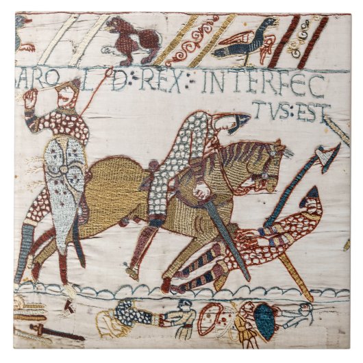 BAYEUX STEUERELEMENT Tod König Harold bei Battle Fliese (Vorderseite)