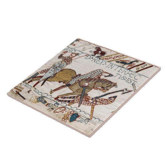 BAYEUX STEUERELEMENT Tod König Harold bei Battle Fliese (Seite)