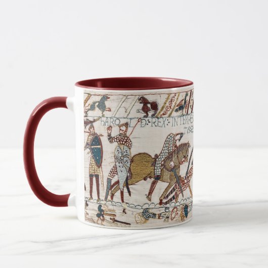 BAYEUX STEUERELEMENT Tod König Harold bei Battle Tasse (Links)
