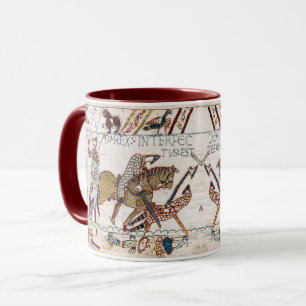 BAYEUX STEUERELEMENT Tod König Harold bei Battle Tasse