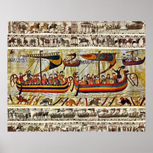 BAYEUX STEUERN 1066 FAHRSCHIFFE POSTER (Vorne)